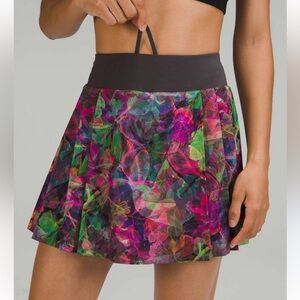 Lululemon Floral Side-Pleat High-Rise Tennis Skirt size 14
